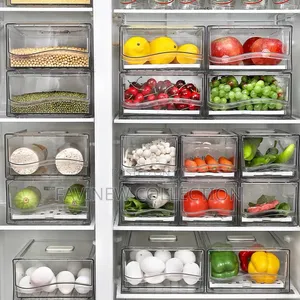 Stackable Kitchen Fridge Organizer/ Food Storage Container With Lid