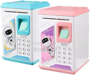 Robot ATM Piggy Bank With Finger Print
