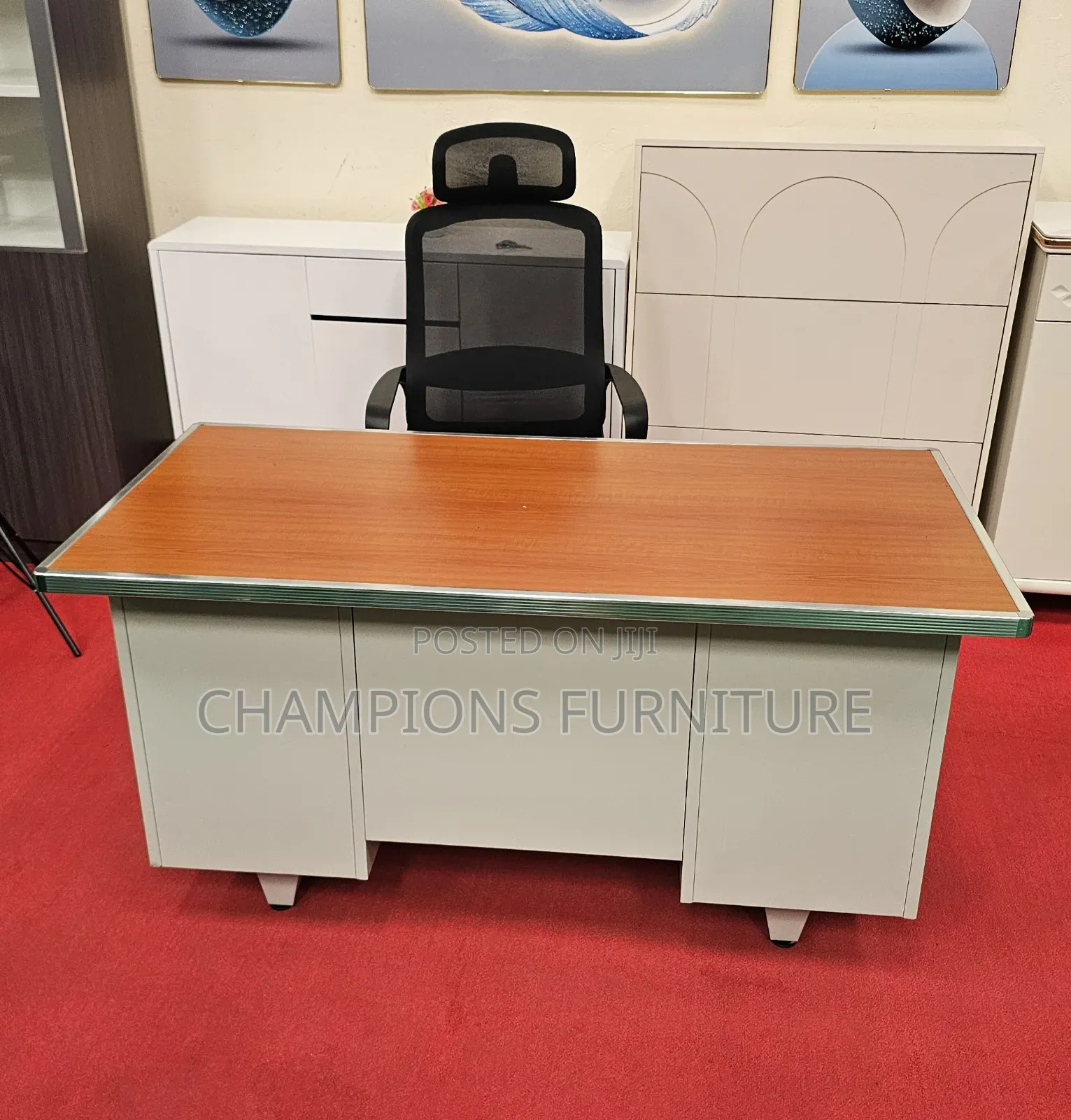 Modern Double Pedestial Desk