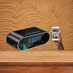 Precision-Engineered Ultra HD WiFi Alarm Table Clock Hidden Spy Camera