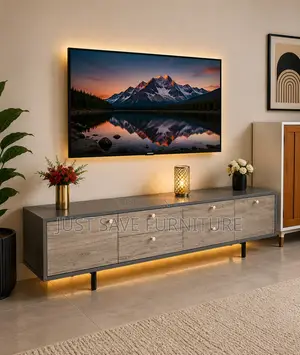 Modern 6FT Wooden TV Stand With Drawers Cabinets