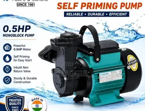 Silver Self Priming Pump 0.5 HP