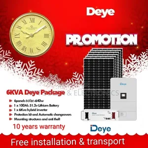 Deye Promotion 6kva - 5.12kwh Offgrid - (6)650w Solar Installation