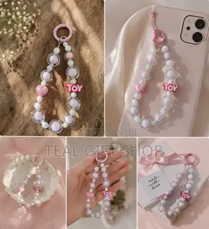 Cute Pink Beaded Phone / Bag Charm