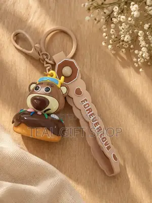 Cute Bear Donut Keychain / Bag Charm
