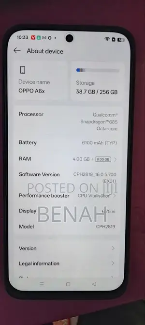 Oppo A6x 256 GB Purple