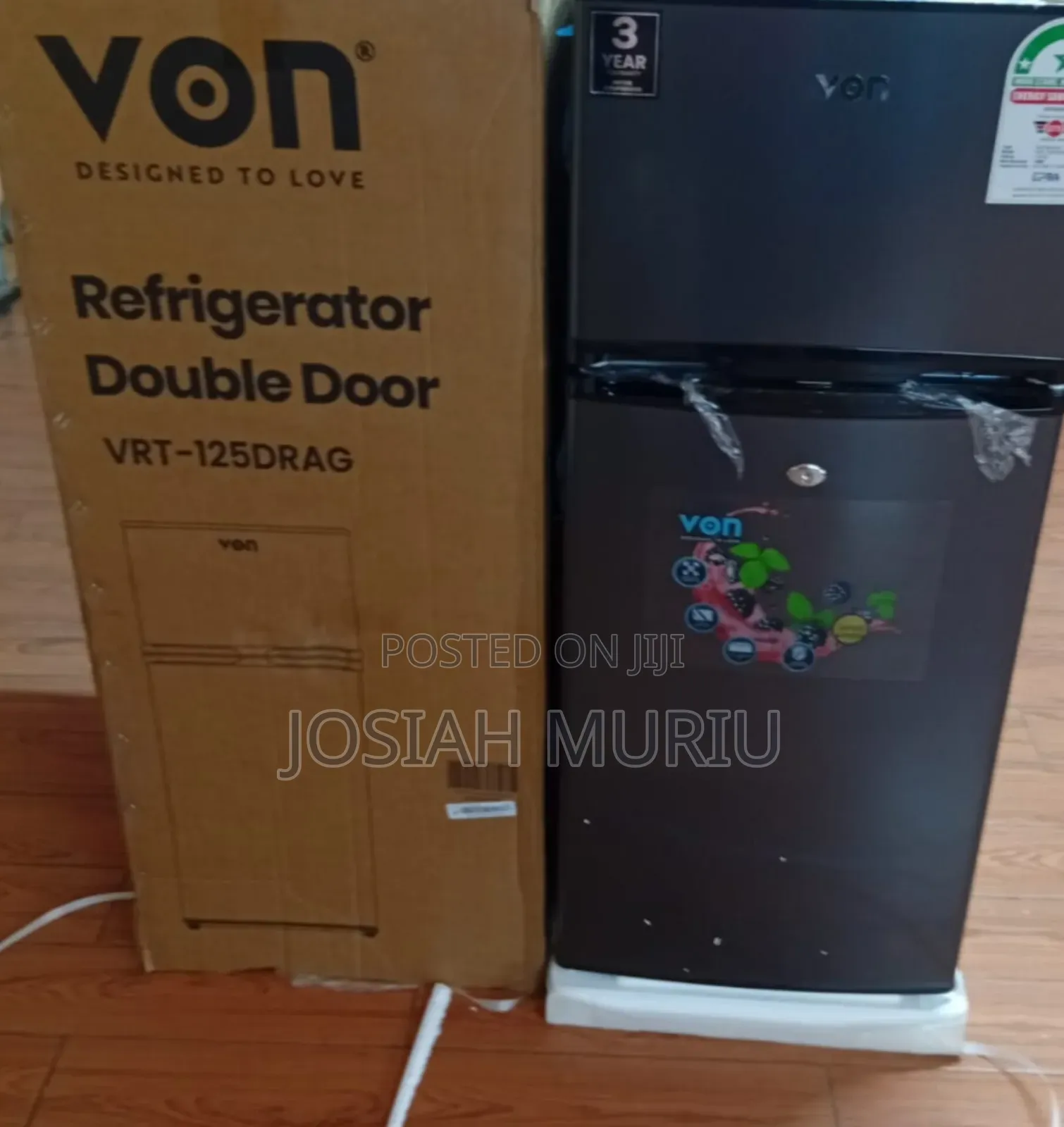 Von 125 Original Double Door Fridge