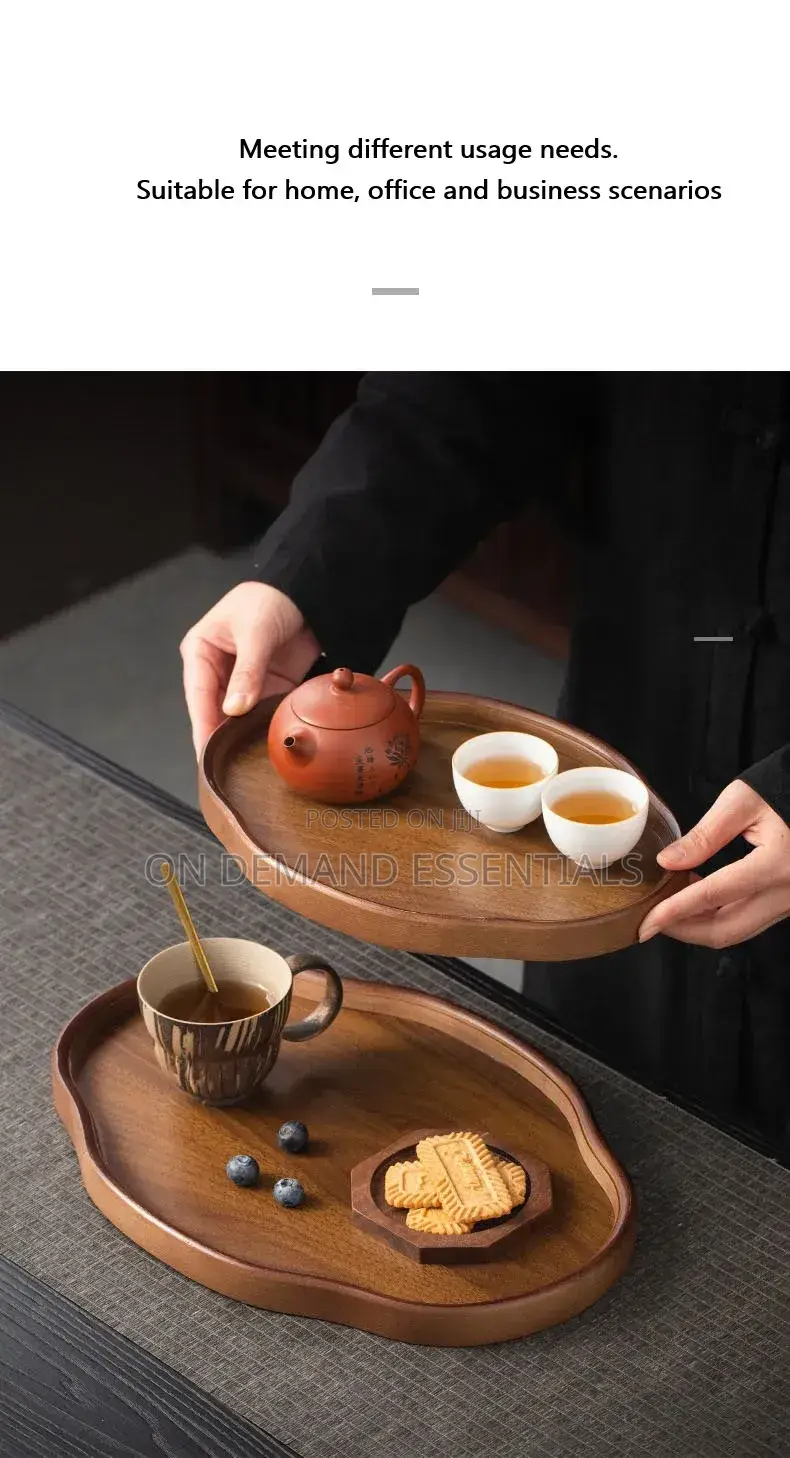 Wooden Decorative Serving Tray for Coffee Table
