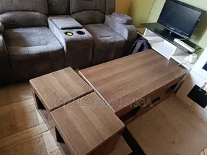 Leather Seats, Table and Stools