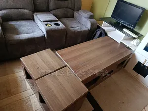 Leather Seats, Table and Stools
