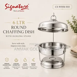 6 LTR Round Chaffing Dish With Hanging Stand Cs-WHM-010 at 8600/-