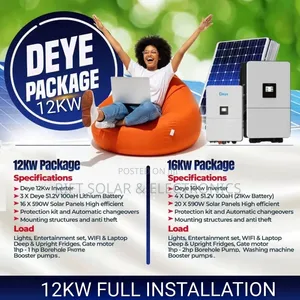 Deye 12kw - (3)5.12kwh Lithium -(16)590w Solar - Panels Installation
