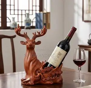 Deer Head Decorative Sculpture Wine Rack (Tet