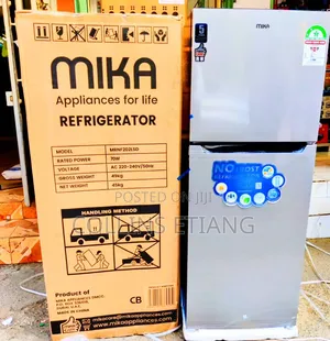 MIKA MRDCD168LSD 168L Fridge, 2 Door Top Mount Freezer