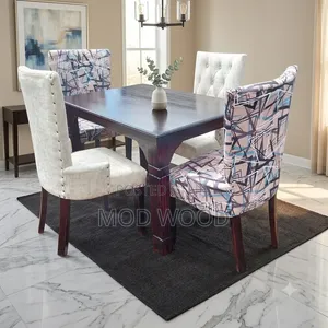 Contemporary Wooden Four-Seater Dining Set