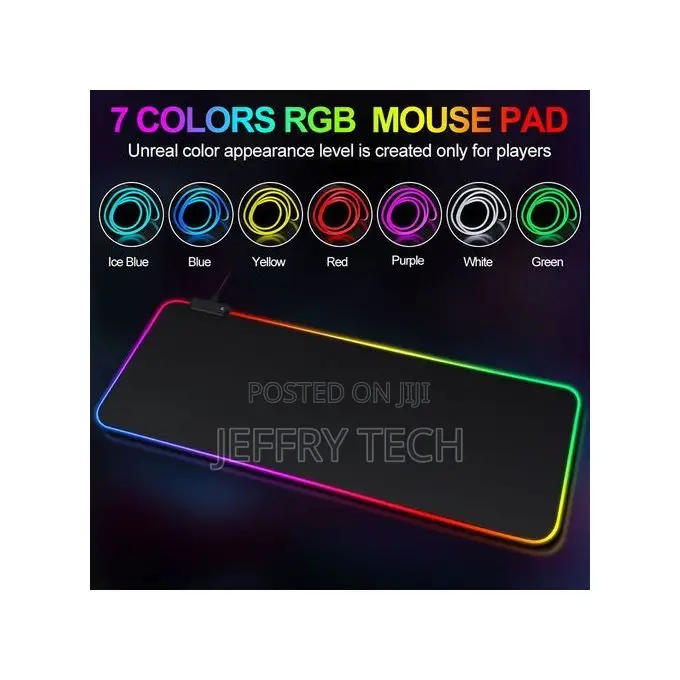 LED Lighted Keyboard Pad Gaming Colorful Lighted Table Mat