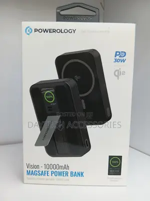 Powerology Vision 10000mAh 30W PD + Dual Type-C + 15W Qi2 Powerbank