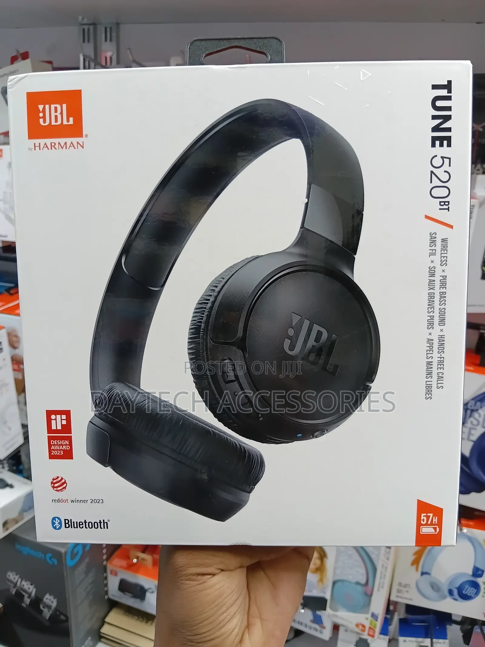 JBL Tune 520BT on Ear Wireless Bluetooth Headphone - Black