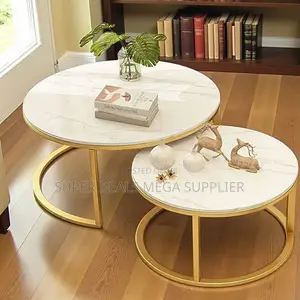 Marble Nesting Coffee Table Set With Elegant Home Decor Appeal