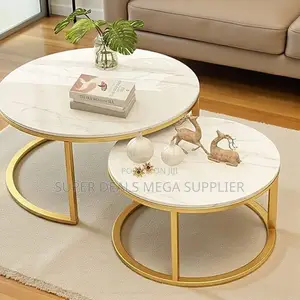 Premium Marble Coffee Table Nesting Set With Durable Construction