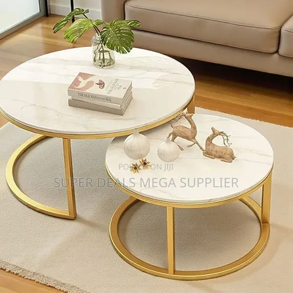 Premium Marble Coffee Table Nesting Set With Durable Construction