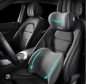 2 Piece Memory Foam Car Headrest Lumbar Support_esj