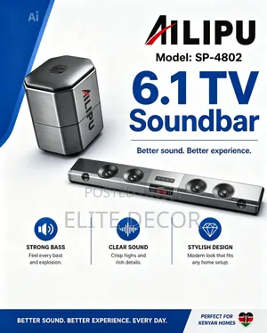 Ailipu SP-4802 TV Soundbar – Powerful Bass | Bluetooth | HDMI ARC