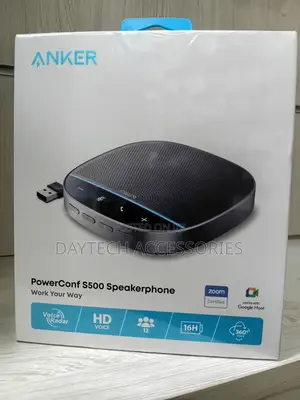 This Is an Anker PowerConf S500 Speakerphone - Black
