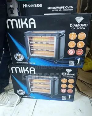Mika MH302 2-Way Quartz Heater – 2000W Electric Room Heater | Grey