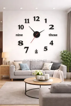 3D Roman Numeral Acrylic Mirror Wall Clock | 120cm | DIY