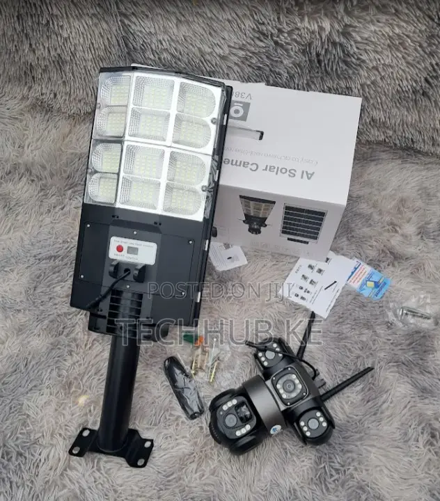 Solar Street Light With 4G Camera V380 Smart Solar CCTV Security Light