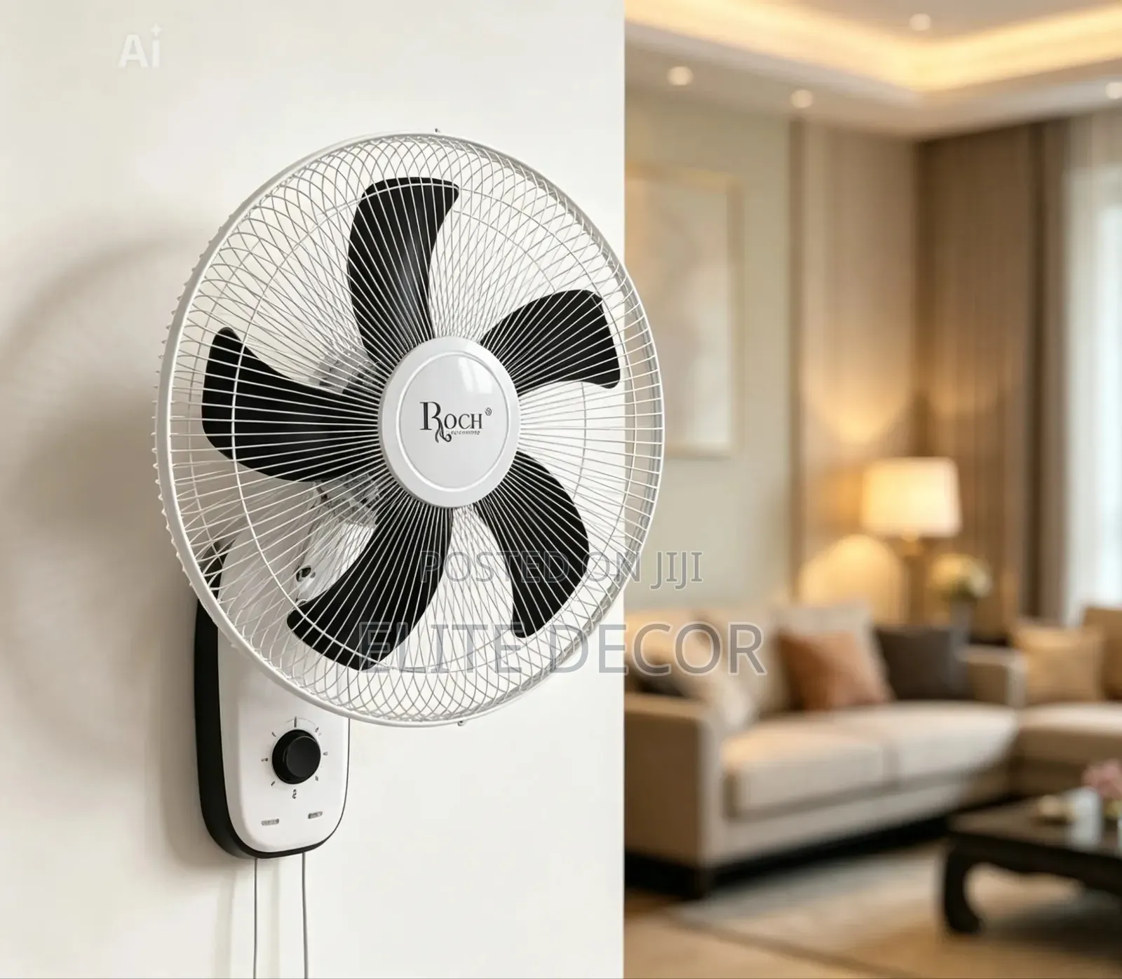 Roch 16-Inch Wall Fan – Powerful Space-Saving Cooling Solution