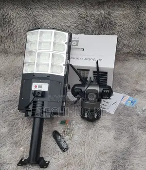 180W Floodlight Solar CCTV Camera | V380 Triple Lens