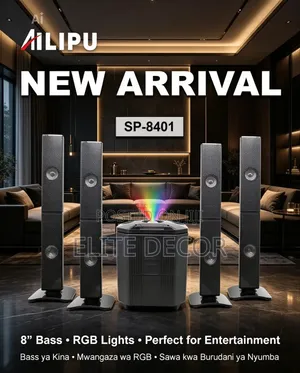 Ailipu SP-8401 AD 5.1CH Mtungi Tall Boy Home Theater System – 8.5"