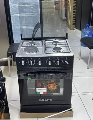 Black 60*60 Globalstar JET 3+1 Standing Cooker With Electric Oven