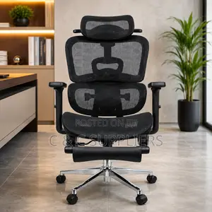 Modern Full Mesh Chair With Footrest