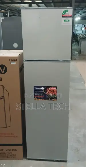 Silver Volsmart 118 Litres Double Door Refrigerator