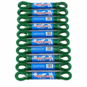 (10 Pcs) 20M PVC Coated Heavy Duty Clothesline Wire Rope/Steel Thread