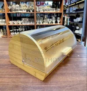 Premium Large Bamboo Roll-Top Bread Bin