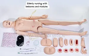 Elderly Nursing Manikin With Bedsores and Modules