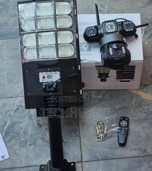 Triple Lens Solar Floodlight 180W 4G CCTV Camera 6MP WTH Two-Way Audio