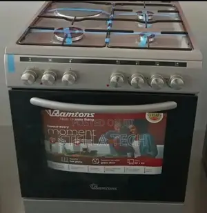50*55 Ramtons 3g+1e Silver Standing Cooker- Rc/906