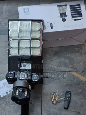 Ai Solar Camera Lighting – 180w 4g Outdoor CCTV Camera With 3-Lens
