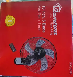 RM/676 Ramtons 16 Inches Wall Fan 5 Blades With Remote