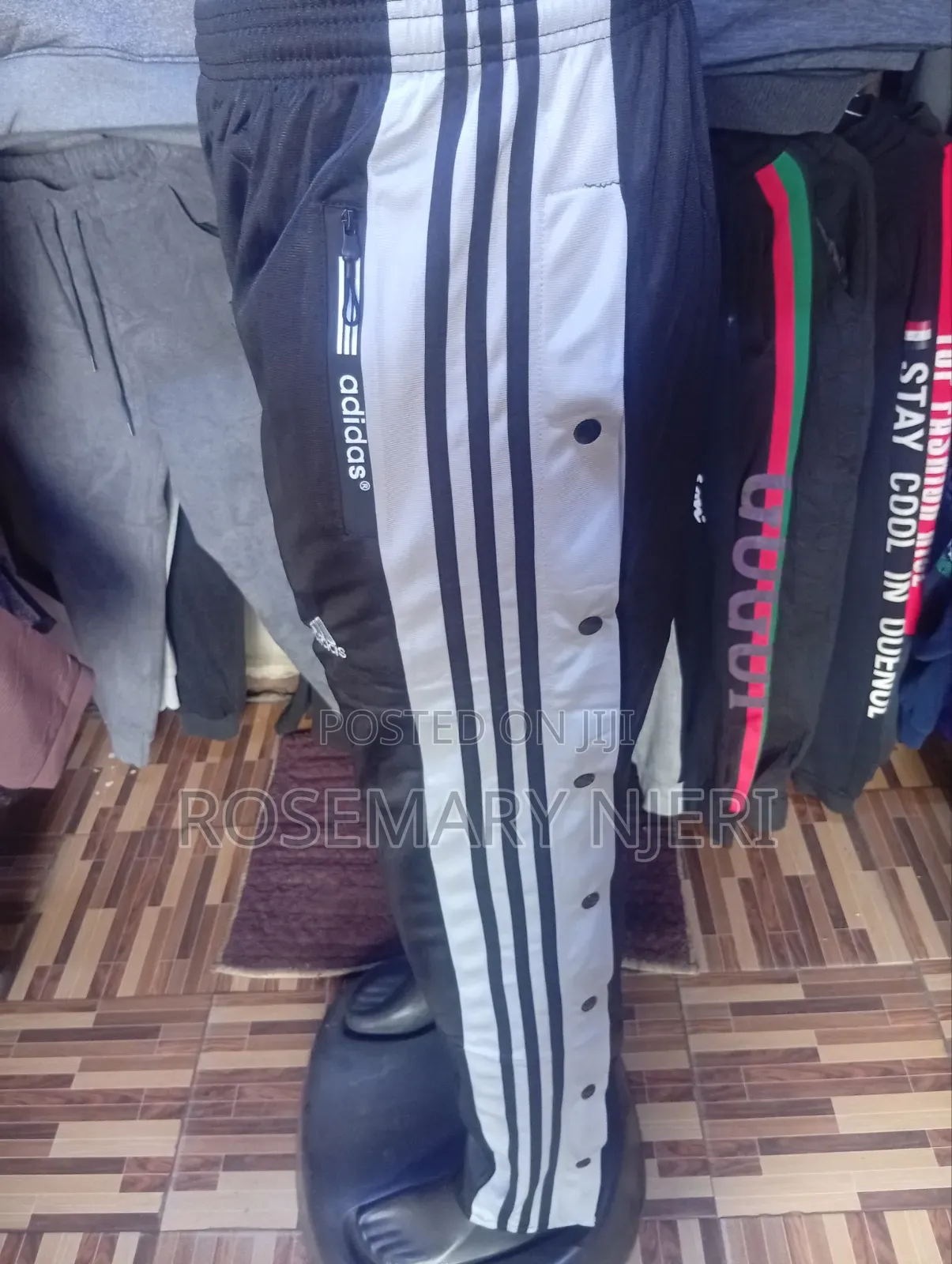 Adidas Snap- Button Tracksuit Pant
