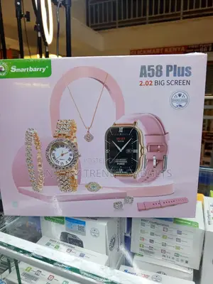 A58 Plus Smart Watch Gift Set With Quartz Watch Jewelry
