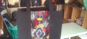 Black African Jute Handbag