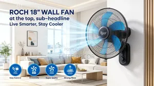 Roch 18" Wall Fan RWF-1807R-F – Powerful Cooling Fan With Remote