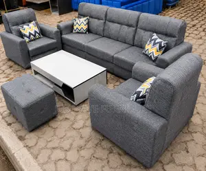 Executive Fabric Sofa Set (3+1+1) – Grey