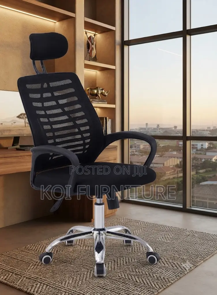Office Chairs; Adjustable Headrest Office Mesh Chairs